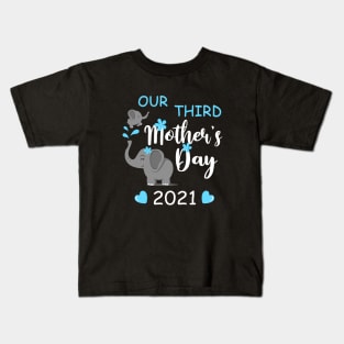 Our Third Mother's Day 2021 Shirt 3rd Mother's Day Mom and Baby Matching Kids T-Shirt